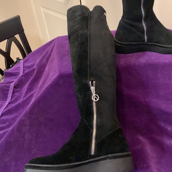 Wishbone tall suede, leather winter boots, size 6 - Picture 5 of 16